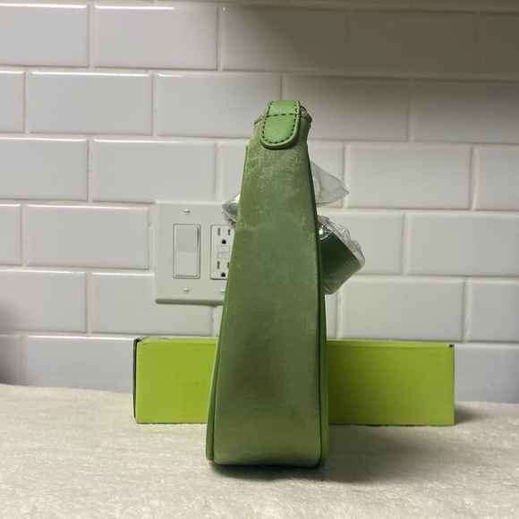 NWT Milanchiva Green suede shoulder bag - Picture 4 of 9